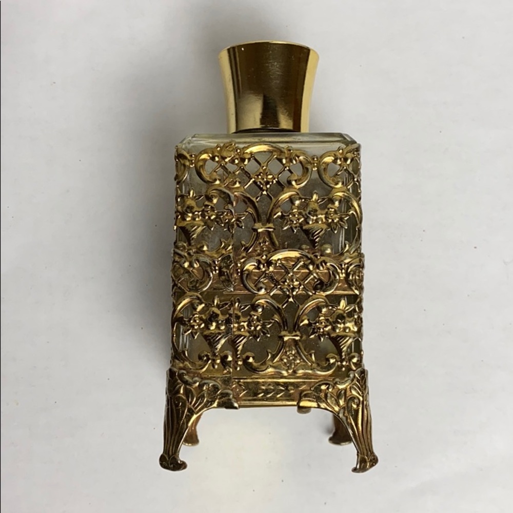 Vintage COLOGNE Bottle Gold Gilt EMPTY